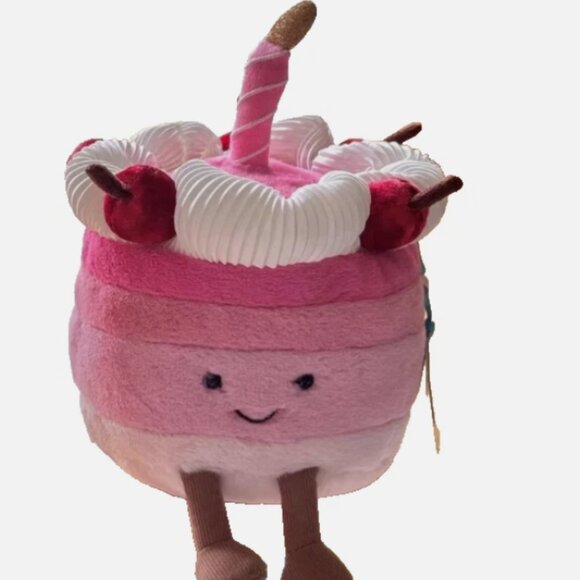 Jellycat Harrods Cheryl Cherry Cake Birthday Gift Soft Plush NWT and Dust Bag - Picture 5 of 5